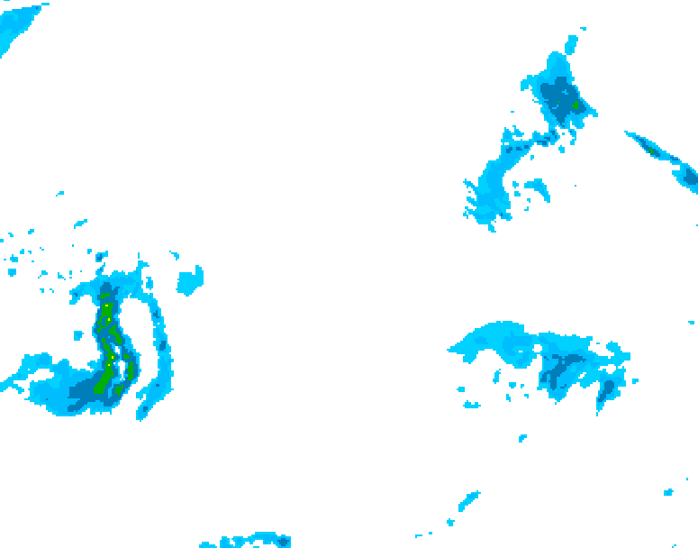 GDPS precipitation 228 hour forecast chart for Canada based on 2025/12/19 0000Z data
