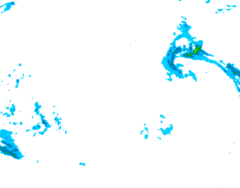 GDPS precipitation 036 hour forecast chart for Canada based on 2025/12/19 1200Z data