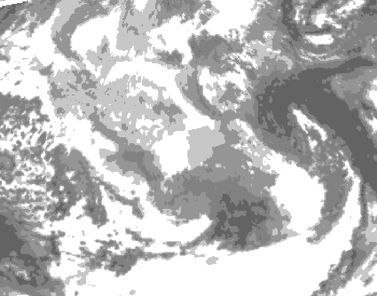 GDPS total cloud 042 hour forecast chart for Canada based on 2025/12/19 0000Z data