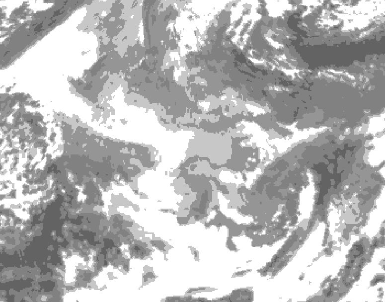 GDPS total cloud 066 hour forecast chart for Canada based on 2025/12/19 0000Z data