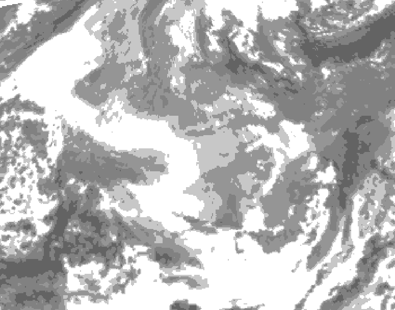 GDPS total cloud 072 hour forecast chart for Canada based on 2025/12/19 0000Z data
