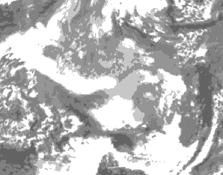 GDPS total cloud 084 hour forecast chart for Canada based on 2025/12/19 0000Z data