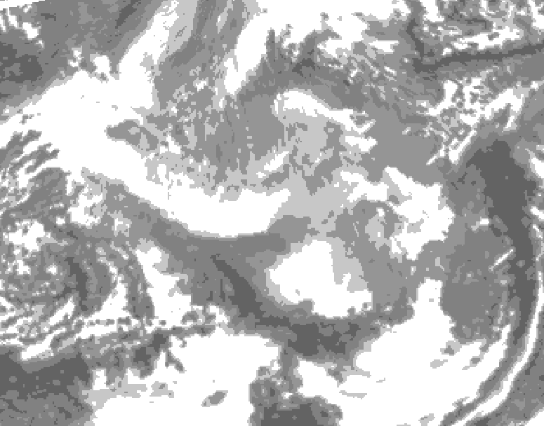 GDPS total cloud 090 hour forecast chart for Canada based on 2025/12/19 0000Z data
