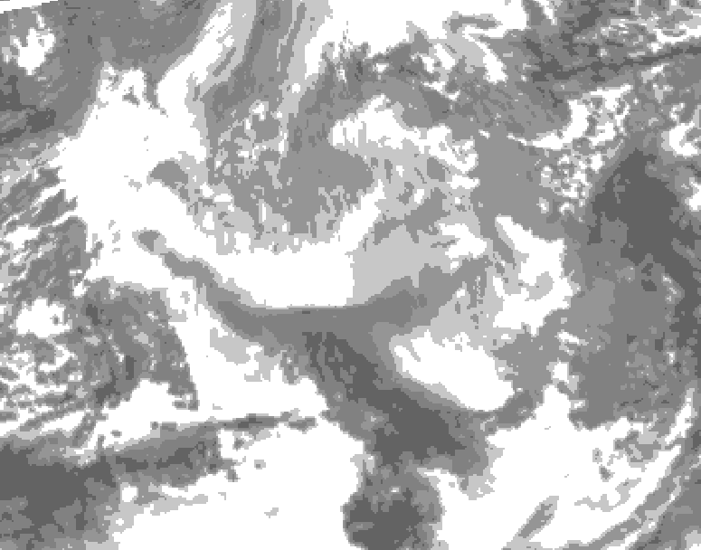 GDPS total cloud 096 hour forecast chart for Canada based on 2025/12/19 0000Z data