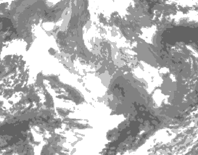 GDPS total cloud 114 hour forecast chart for Canada based on 2025/12/19 0000Z data