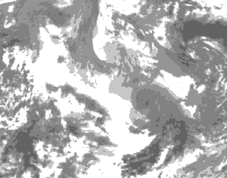 GDPS total cloud 120 hour forecast chart for Canada based on 2025/12/19 0000Z data
