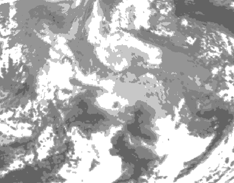 GDPS total cloud 138 hour forecast chart for Canada based on 2025/12/19 0000Z data
