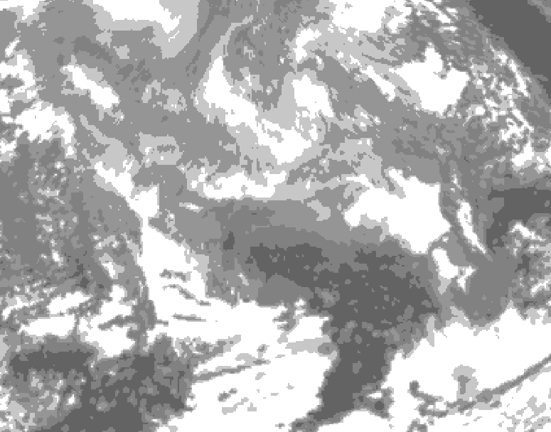 GDPS total cloud 156 hour forecast chart for Canada based on 2025/12/19 0000Z data