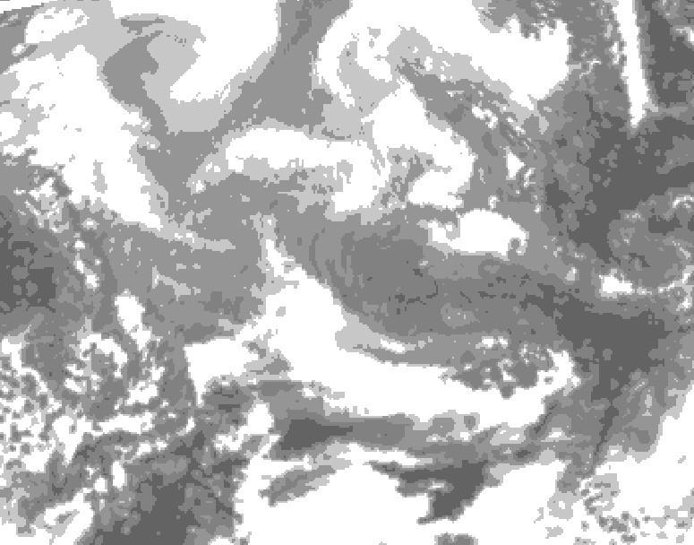GDPS total cloud 180 hour forecast chart for Canada based on 2025/12/19 0000Z data