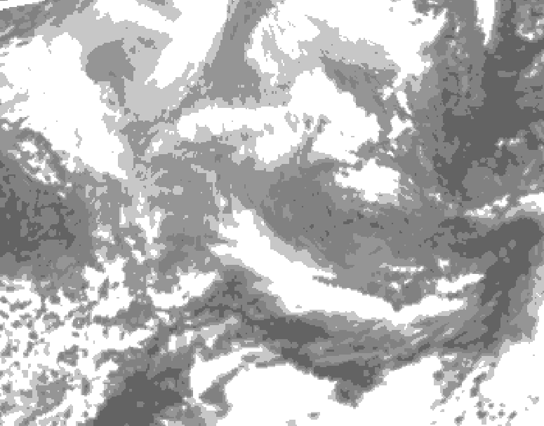 GDPS total cloud 186 hour forecast chart for Canada based on 2025/12/19 0000Z data