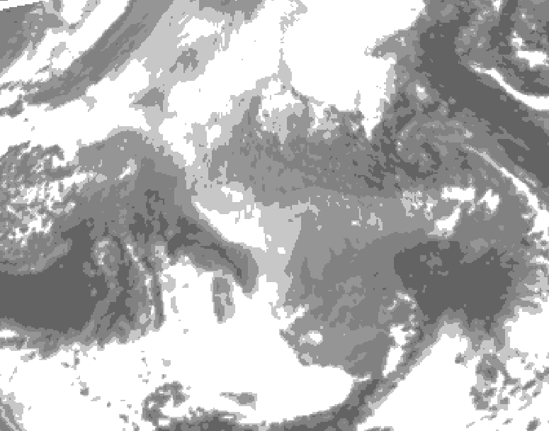 GDPS total cloud 228 hour forecast chart for Canada based on 2025/12/19 0000Z data