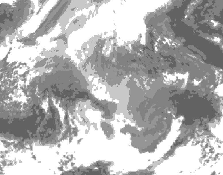 GDPS total cloud 234 hour forecast chart for Canada based on 2025/12/19 0000Z data