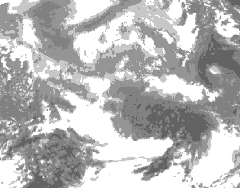GDPS total cloud 156 hour forecast chart for Canada based on 2025/12/19 1200Z data