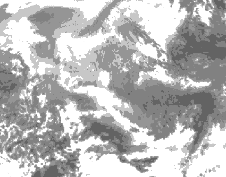 GDPS total cloud 168 hour forecast chart for Canada based on 2025/12/19 1200Z data