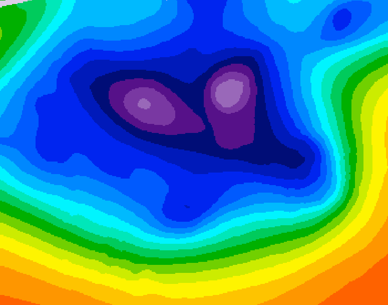 GDPS 500 millibar geopotential height 012 hour forecast chart for Canada based on 2025/12/20 0000Z data