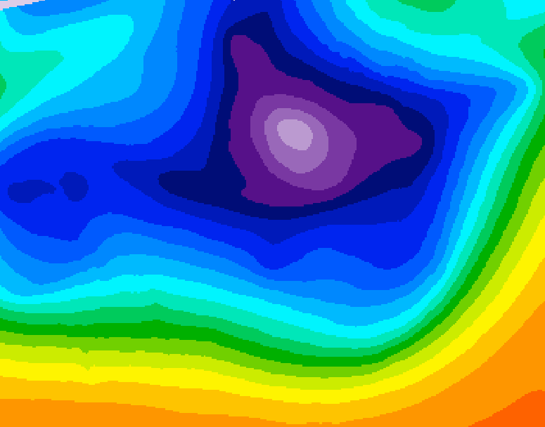 GDPS 500 millibar geopotential height 042 hour forecast chart for Canada based on 2025/12/20 0000Z data