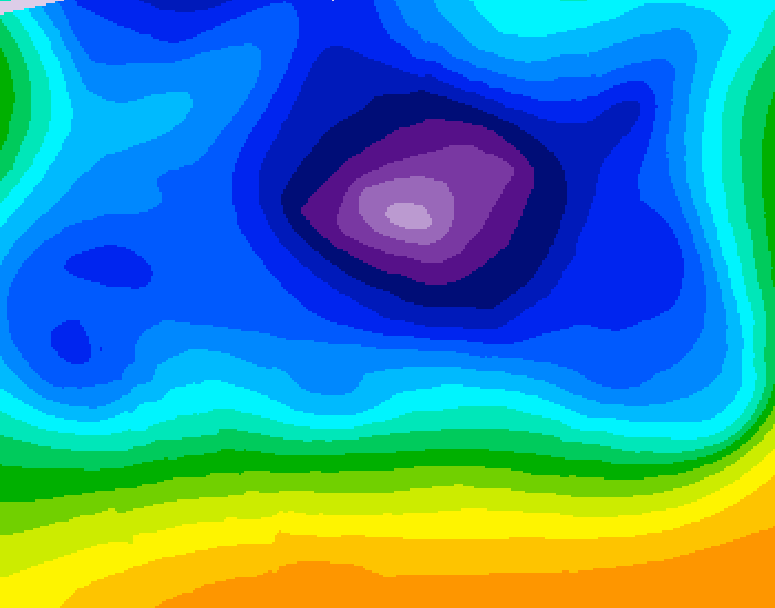 GDPS 500 millibar geopotential height 072 hour forecast chart for Canada based on 2025/12/20 0000Z data