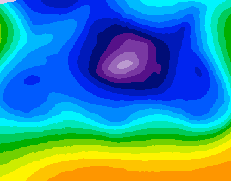 GDPS 500 millibar geopotential height 078 hour forecast chart for Canada based on 2025/12/20 0000Z data