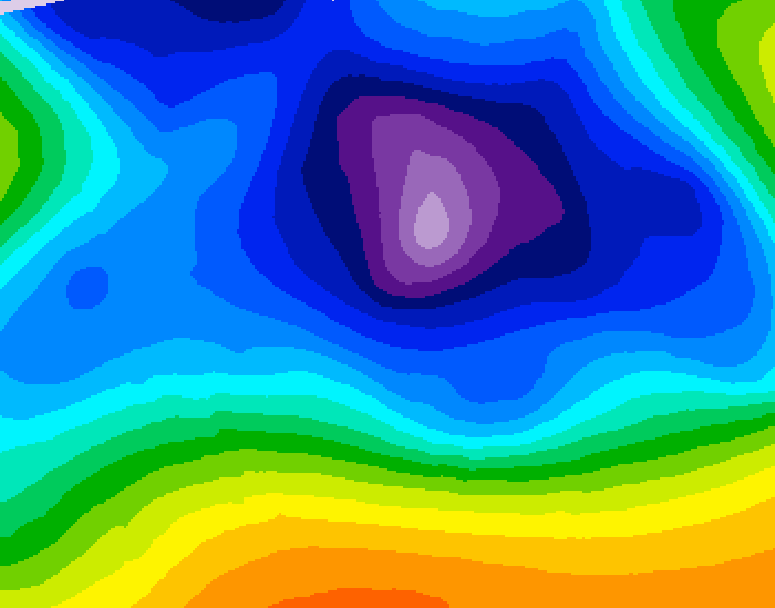 GDPS 500 millibar geopotential height 090 hour forecast chart for Canada based on 2025/12/20 0000Z data