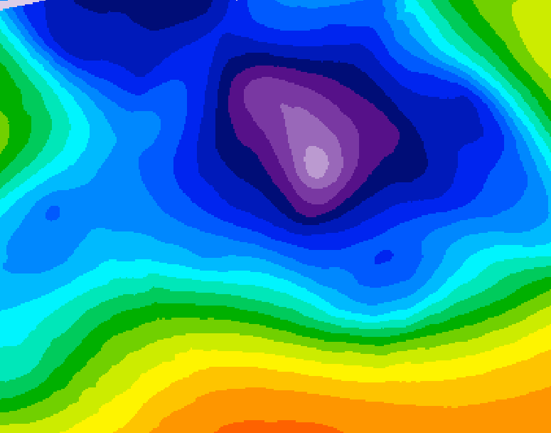 GDPS 500 millibar geopotential height 096 hour forecast chart for Canada based on 2025/12/20 0000Z data