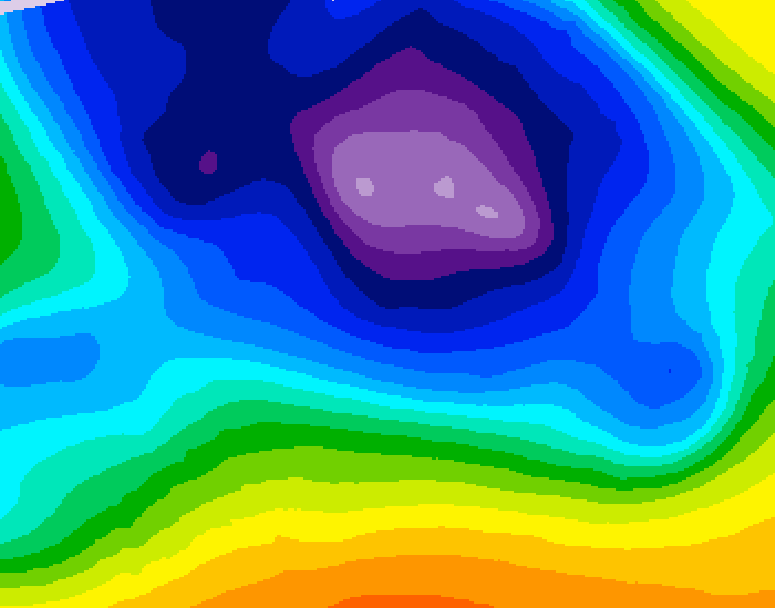 GDPS 500 millibar geopotential height 114 hour forecast chart for Canada based on 2025/12/20 0000Z data