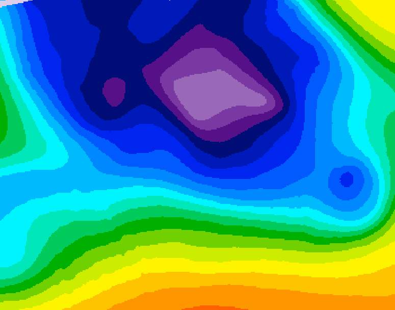 GDPS 500 millibar geopotential height 120 hour forecast chart for Canada based on 2025/12/20 0000Z data