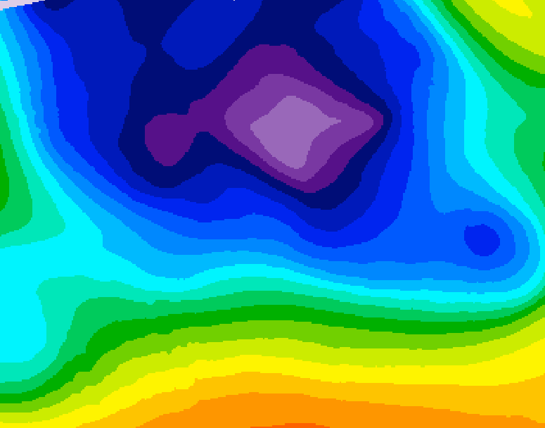 GDPS 500 millibar geopotential height 126 hour forecast chart for Canada based on 2025/12/20 0000Z data