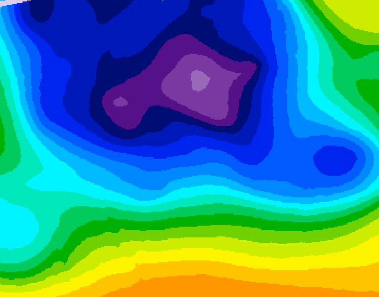 GDPS 500 millibar geopotential height 132 hour forecast chart for Canada based on 2025/12/20 0000Z data