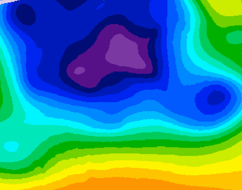 GDPS 500 millibar geopotential height 138 hour forecast chart for Canada based on 2025/12/20 0000Z data