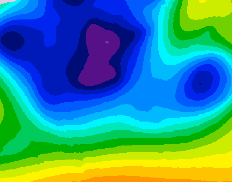 GDPS 500 millibar geopotential height 156 hour forecast chart for Canada based on 2025/12/20 0000Z data