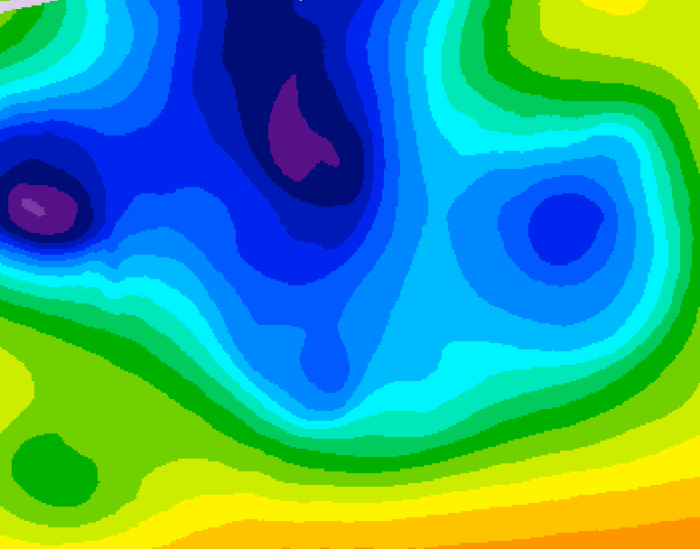 GDPS 500 millibar geopotential height 180 hour forecast chart for Canada based on 2025/12/20 0000Z data