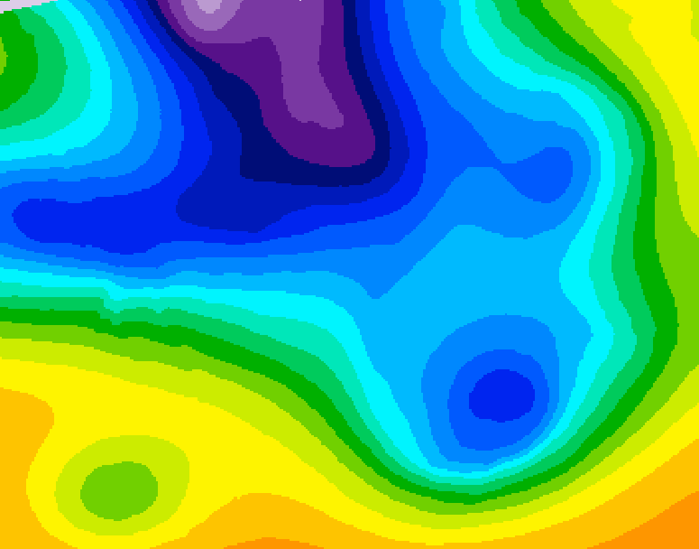 GDPS 500 millibar geopotential height 210 hour forecast chart for Canada based on 2025/12/20 0000Z data