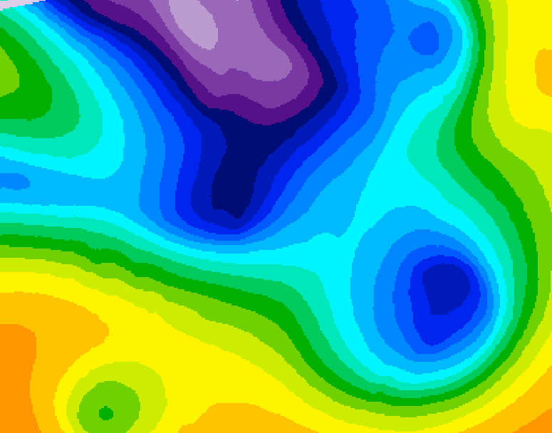 GDPS 500 millibar geopotential height 228 hour forecast chart for Canada based on 2025/12/20 0000Z data