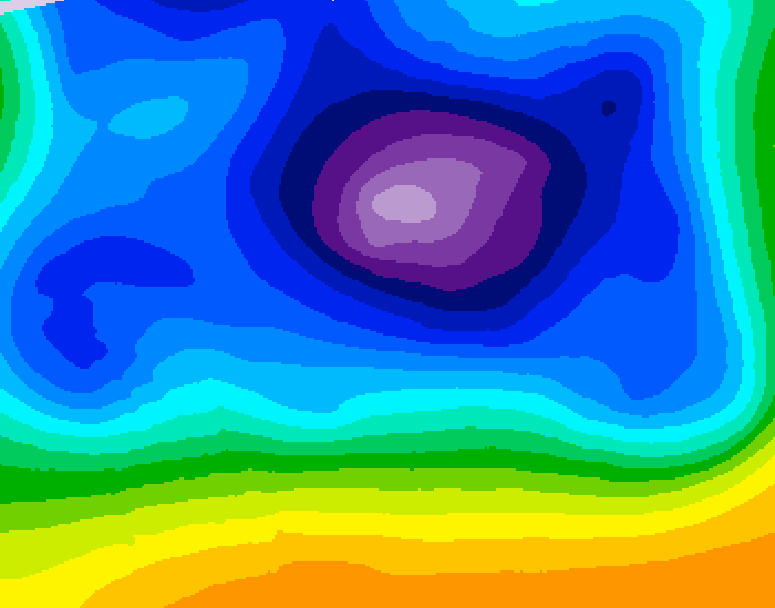 GDPS 500 millibar geopotential height 060 hour forecast chart for Canada based on 2025/12/20 1200Z data