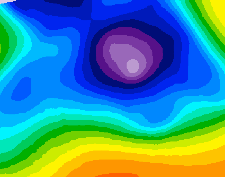 GDPS 500 millibar geopotential height 084 hour forecast chart for Canada based on 2025/12/20 1200Z data