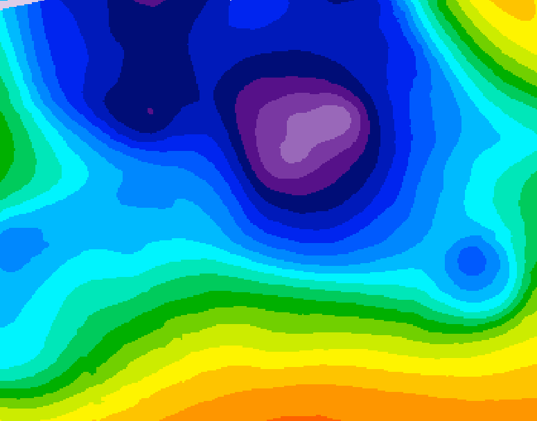 GDPS 500 millibar geopotential height 108 hour forecast chart for Canada based on 2025/12/20 1200Z data