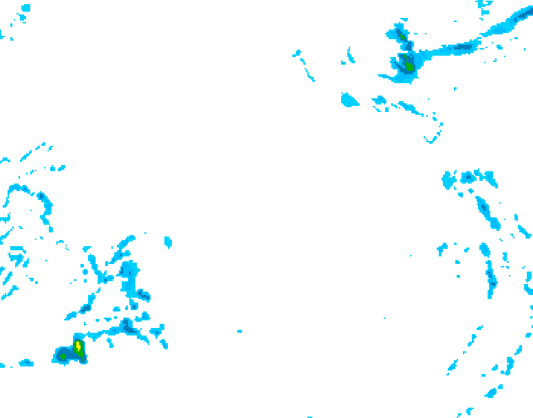GDPS precipitation 054 hour forecast chart for Canada based on 2025/12/20 0000Z data