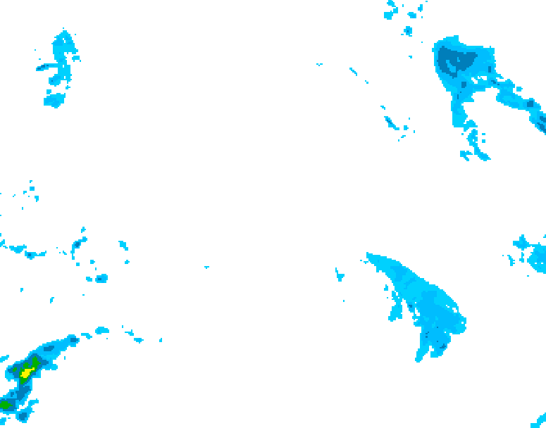 GDPS precipitation 090 hour forecast chart for Canada based on 2025/12/20 0000Z data