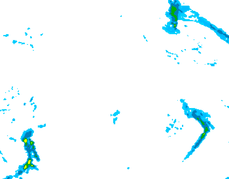 GDPS precipitation 102 hour forecast chart for Canada based on 2025/12/20 0000Z data
