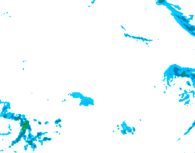 GDPS precipitation 126 hour forecast chart for Canada based on 2025/12/20 0000Z data