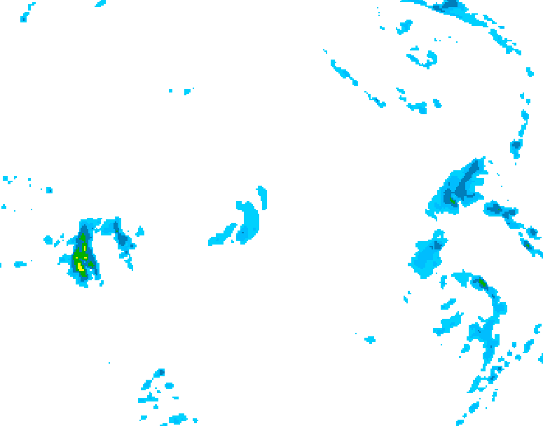 GDPS precipitation 222 hour forecast chart for Canada based on 2025/12/20 0000Z data