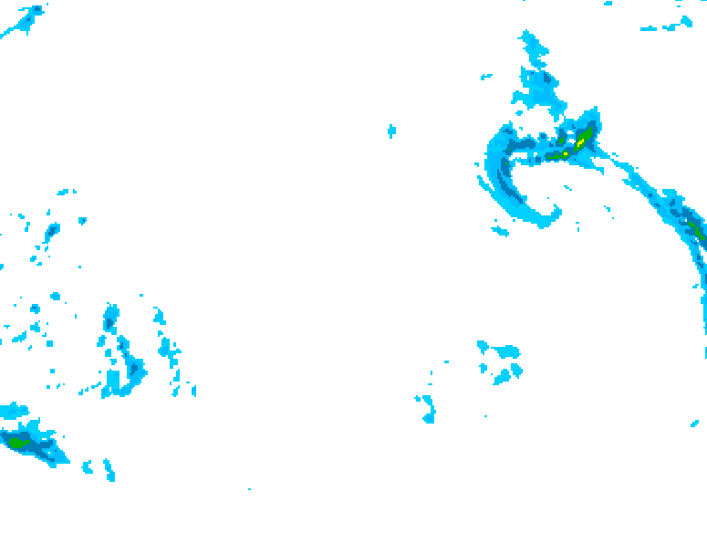 GDPS precipitation 012 hour forecast chart for Canada based on 2025/12/20 1200Z data