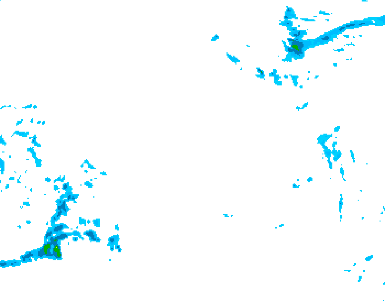 GDPS precipitation 036 hour forecast chart for Canada based on 2025/12/20 1200Z data
