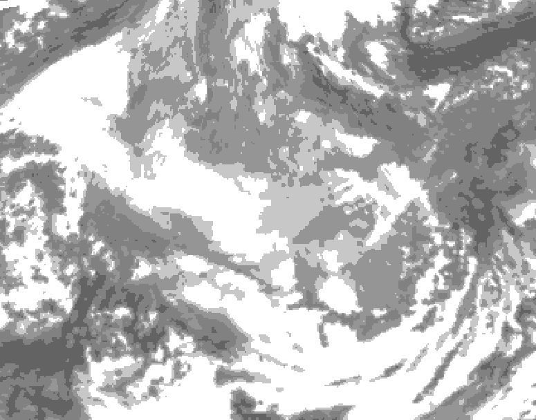 GDPS total cloud 048 hour forecast chart for Canada based on 2025/12/20 0000Z data
