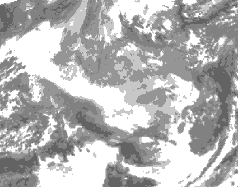 GDPS total cloud 060 hour forecast chart for Canada based on 2025/12/20 0000Z data
