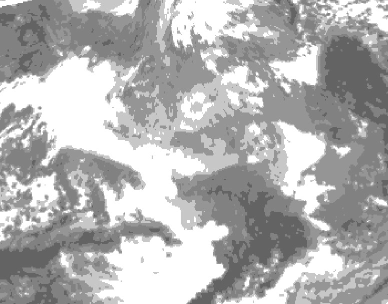 GDPS total cloud 084 hour forecast chart for Canada based on 2025/12/20 0000Z data