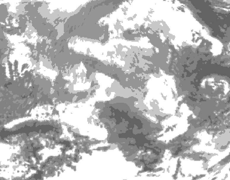 GDPS total cloud 138 hour forecast chart for Canada based on 2025/12/20 0000Z data