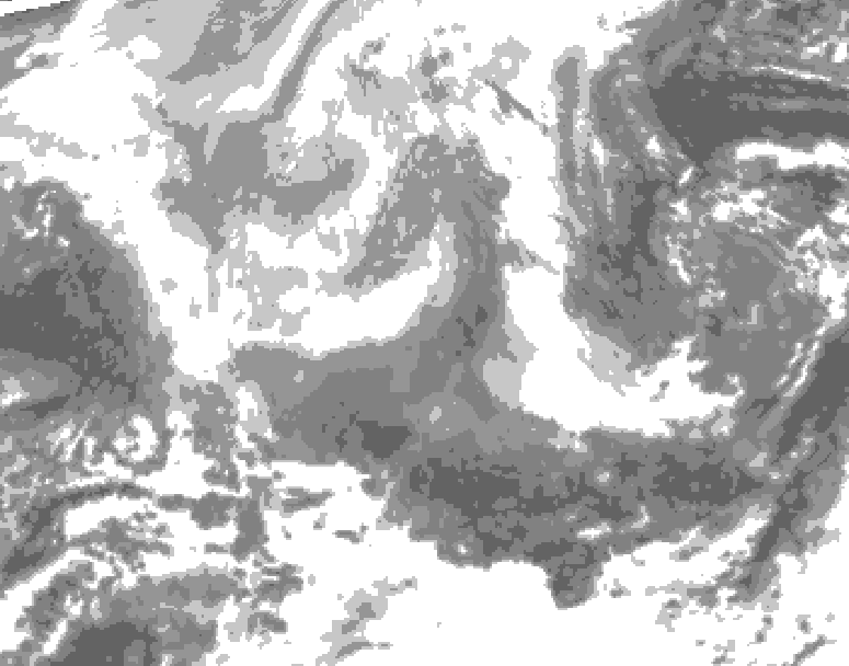 GDPS total cloud 168 hour forecast chart for Canada based on 2025/12/20 0000Z data