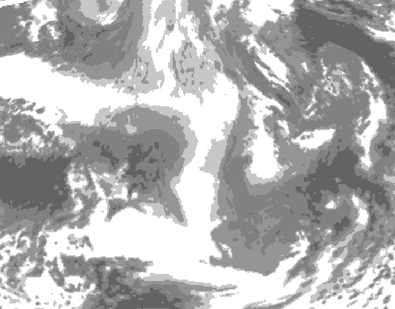 GDPS total cloud 210 hour forecast chart for Canada based on 2025/12/20 0000Z data