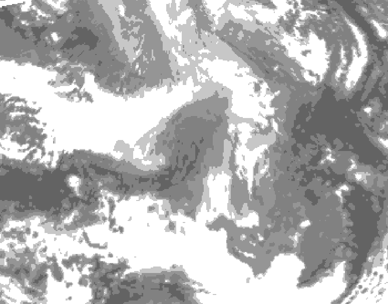GDPS total cloud 228 hour forecast chart for Canada based on 2025/12/20 0000Z data
